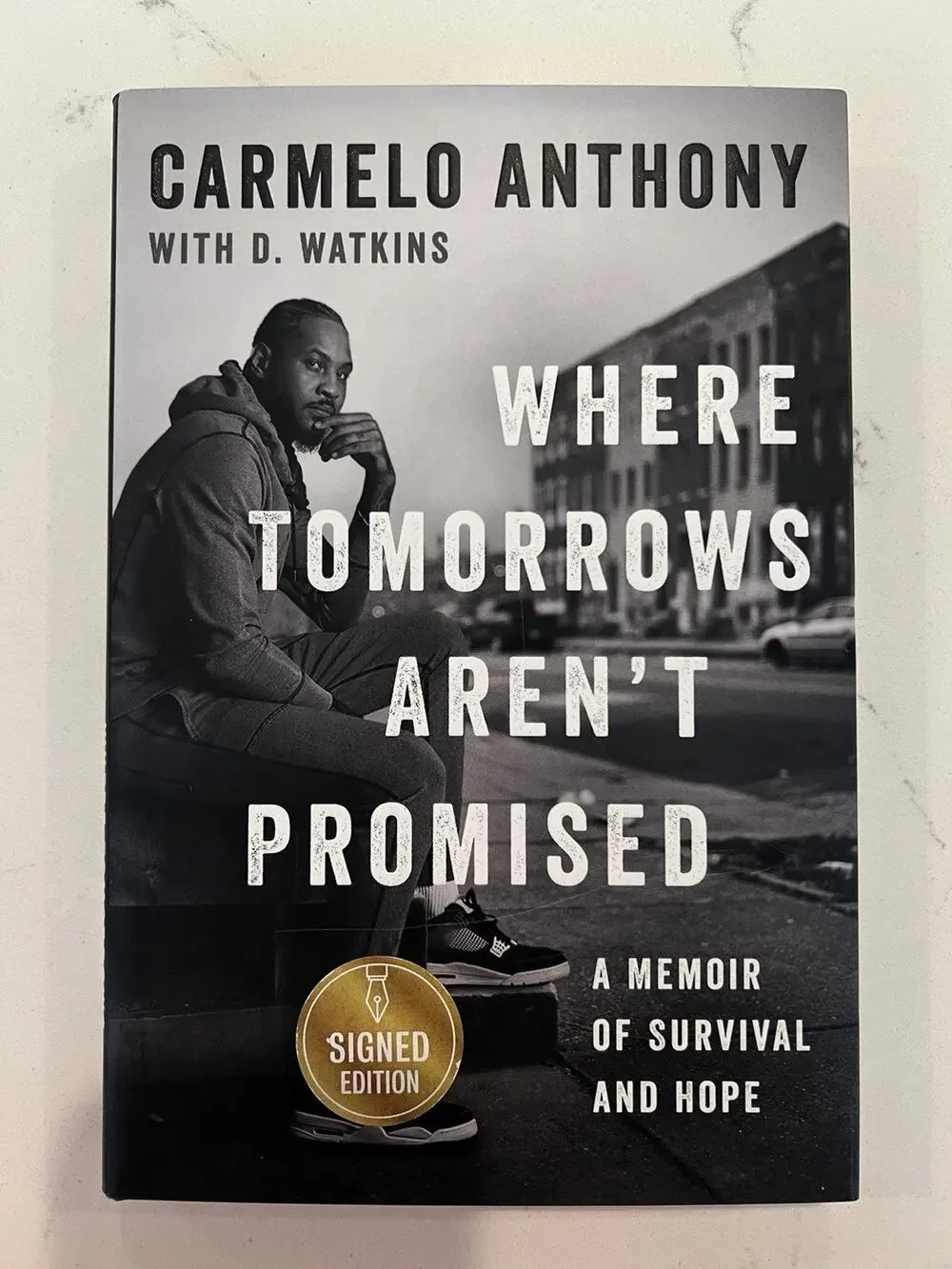 CARMELO ANTHONY Signed / Autographed Book Where Tomorrows Aren't Promised AUTO 2